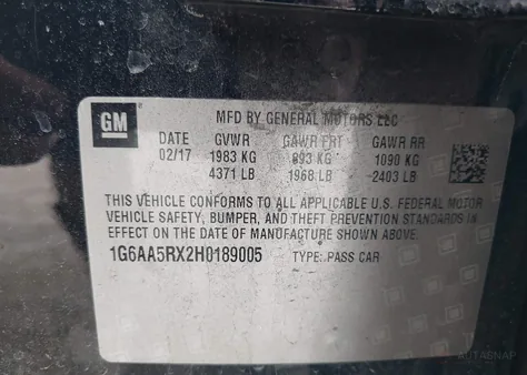 1G6AA5RX2H0189005